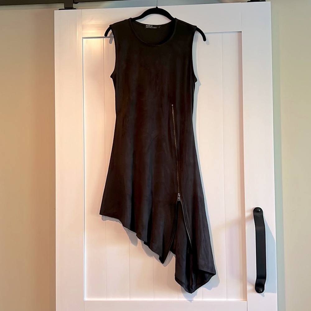 Benjamin Jay Chocolate Brown suede dress (S)